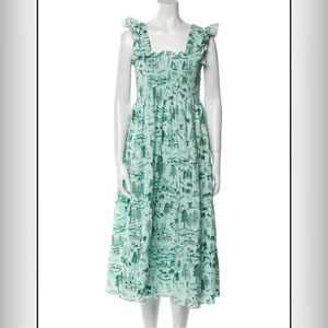 Hill House Mint Green Toile Midi Dress